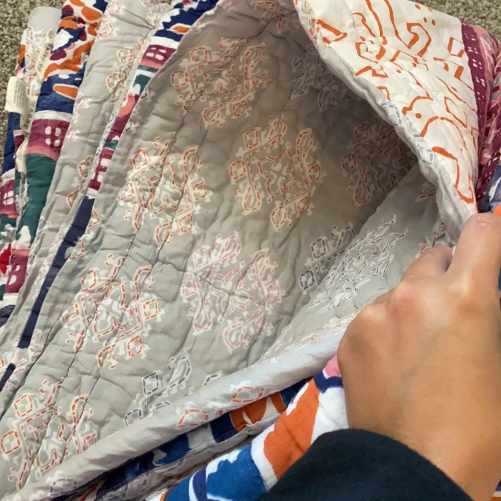 Anthropologie Rafaella Twin Quilt & Quilt Euro Sham